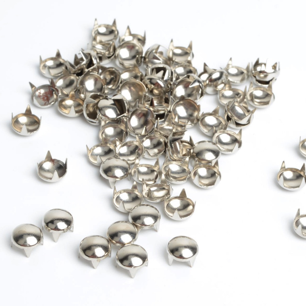 Tachuelas redondas de 10mm, tachuelas de punta de nailon para artesanía de cuero, pulseras, bolsas, remaches, ropa, ropa, costura, 100 Uds.