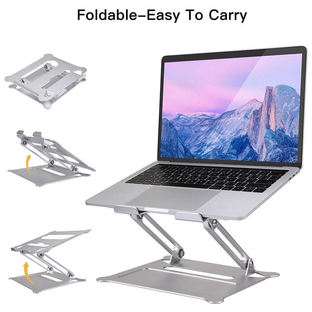 10-17 Inch Notebook Laptop Stand Laptop Riser with Heat-Vent to Elevate Laptop, Adjustable Desktop Holder Compatible for MacBook