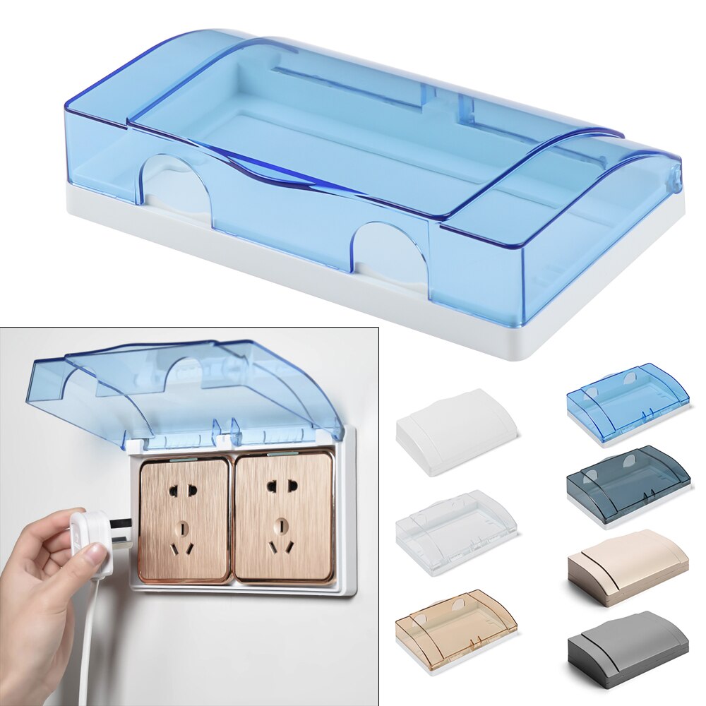 1PC 86 Typ Ochse Nagel-freies Kleber Einfügen Einfache Installation Wasserdichte Kasten Steckdose Wasserdichte Kasten Gremium Tafel schalter Schutz