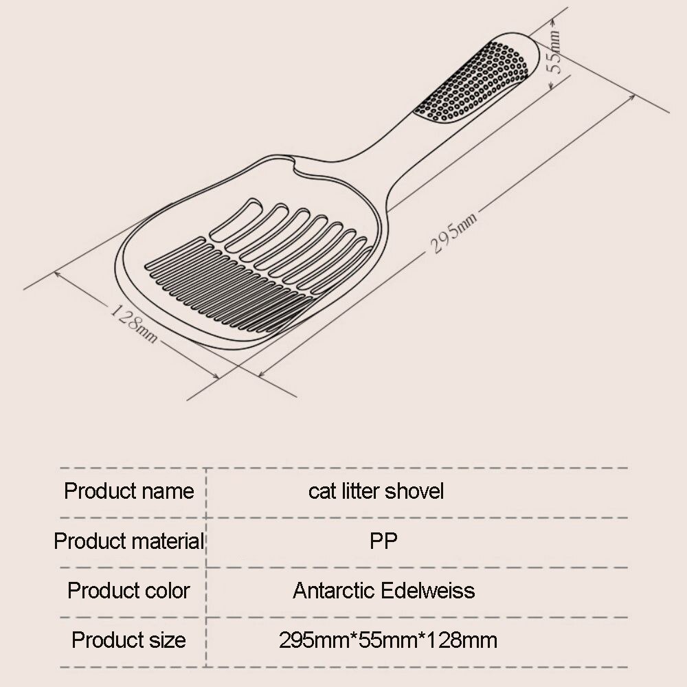 TAUSEYONG proste żwirek dla kotów łopata środki czystości kuweta szufelka artykuły dla kotów piasek szufelka żwirek dla kotów szufelka piasek przesiewacz