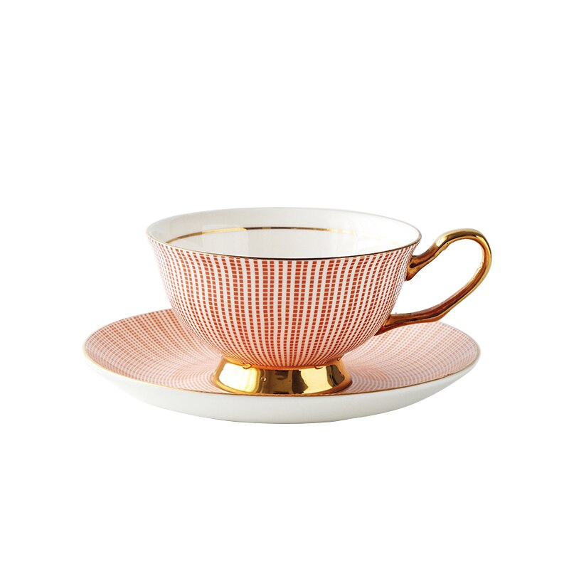 Tasse à café en céramique, soucoupe moderne Simple, tasses de thé de l'après-midi, tasse à thé en porcelaine, exquise, haut de gamme, décoration de maison,: Rouge
