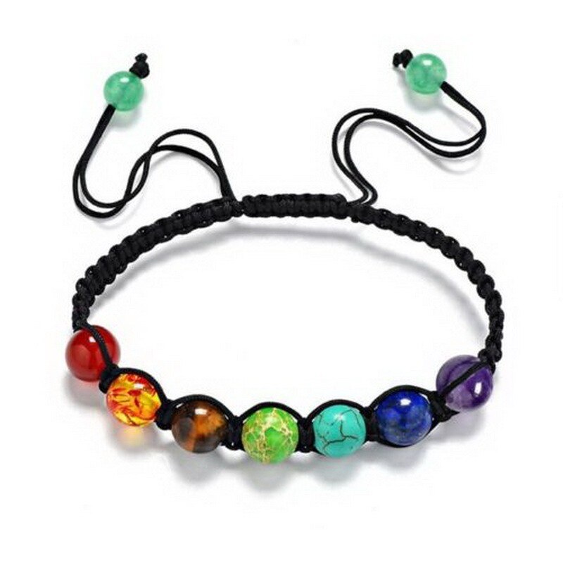7 Chakra Handgemaakte Gevlochten Armband Mannen Vrouwen Balans Bead Verstelbare Touw Armband Kleurrijke Kralen Armband