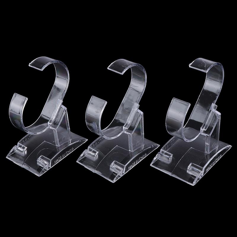 3Pcs Clear Transparent Wristwatch Stand Case Acrylic Watch Display Holder Stand Rack Showcase Tool