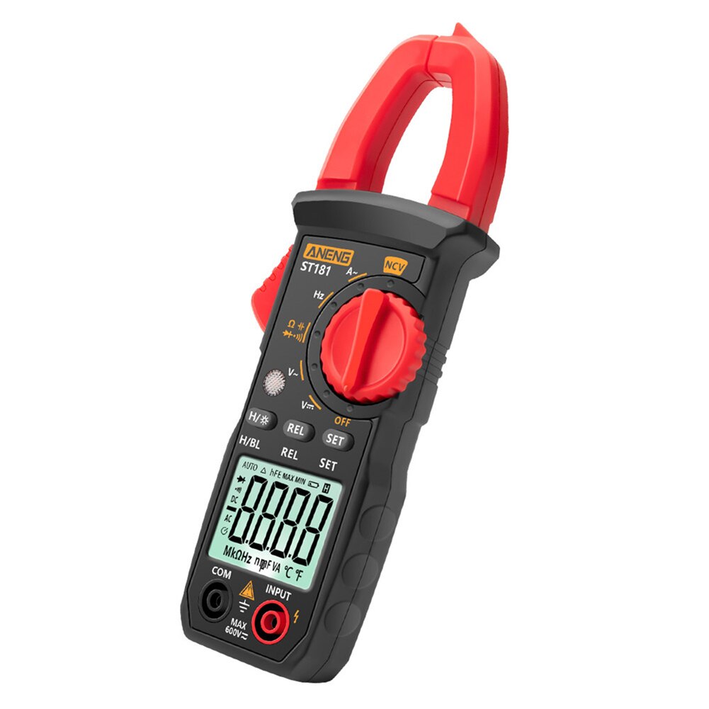 Digital klippmåler likestrøm / vekselstrøm 4000 teller multimeter amperemeter strømspenningstester bilforsterker hz kapasitans ncv ohm test