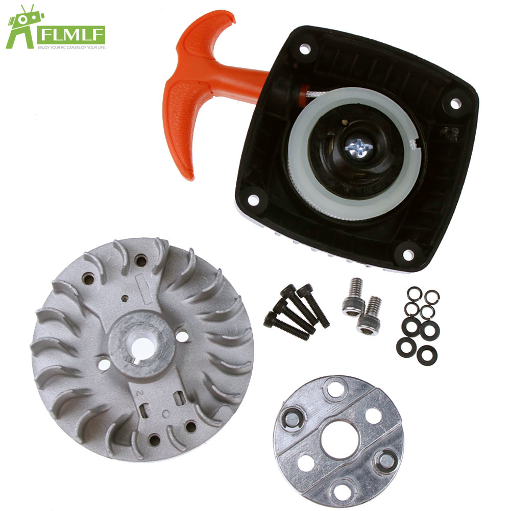 Démarreur et volant d'inertie faciles à tirer avec griffe pour 1/5 HPI ROFUN Rovan KM Baja 5B 5T 5SC Losi 5ive-T FG GoPed