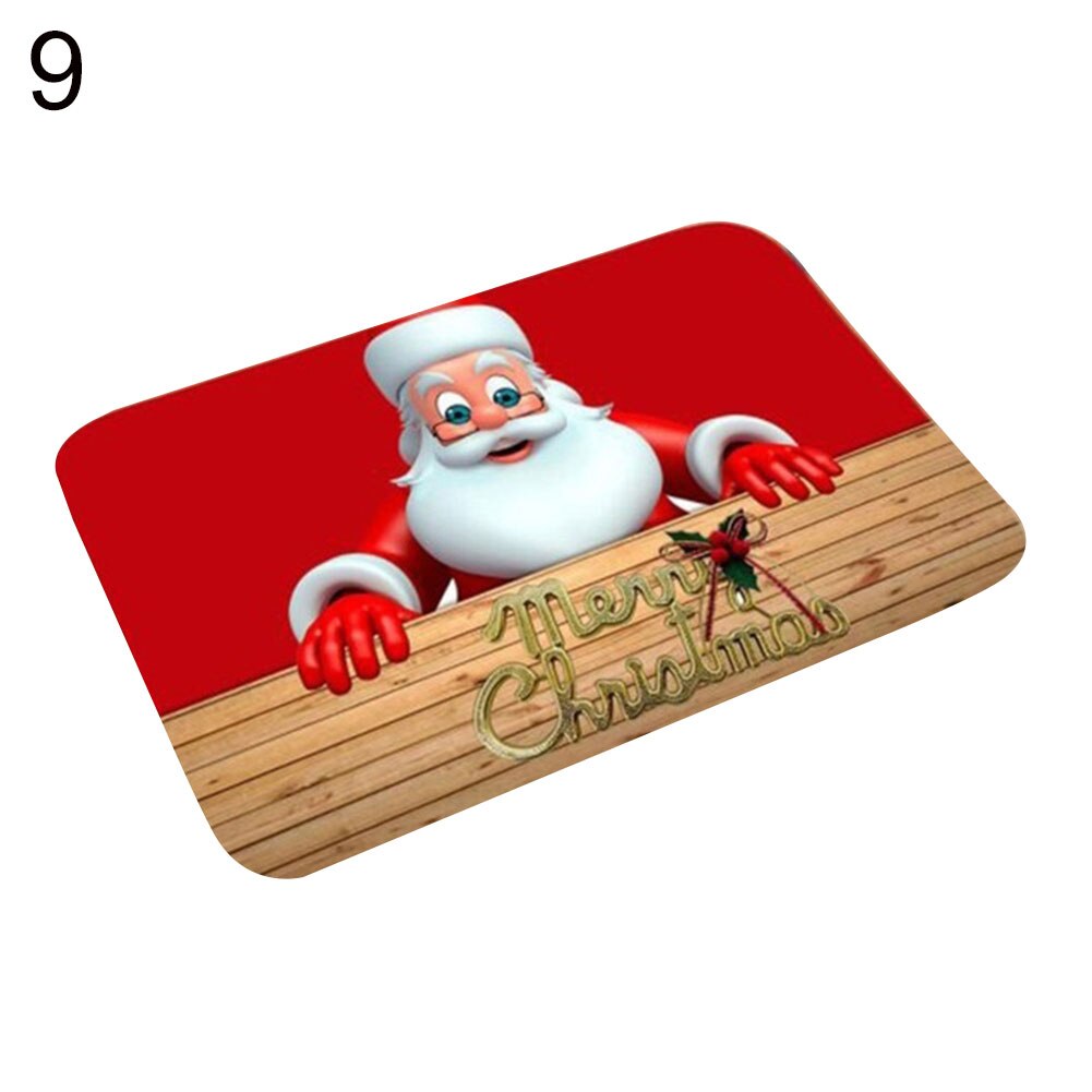 Noël père noël renne bonhomme de neige anti-dérapant paillasson tapis de sol tapis salle de bain: 9
