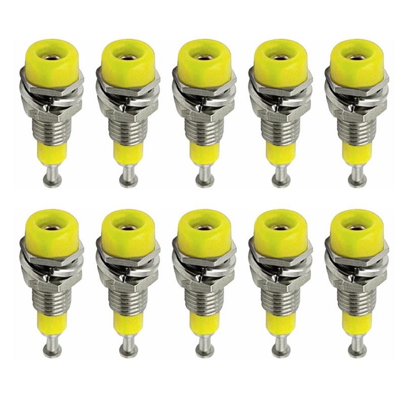 10 STKS 2 MM Banaan Socket Binding Post Moer Banaanstekker Jack Elektrische Connector Terminal Testgat: Blauw