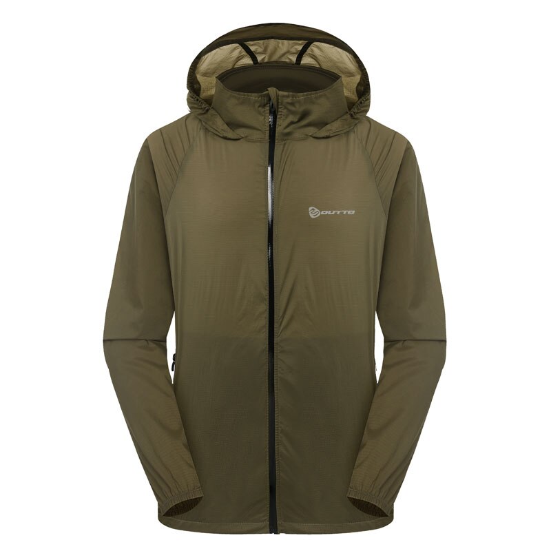 Heren Fietsen Windjack Winddicht Outdoor Sport Skin Jassen Ademend Waterdicht Anti-Uv Fiets Bergbeklimmen: ArmyGreen / 4XL