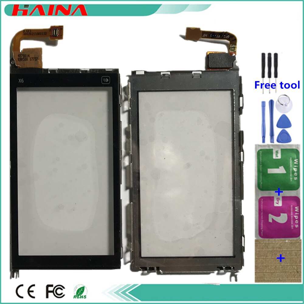 Originele Telefoon Frame En Touch Voor Nokia X6 X6-00 Touch Screen Digitizer Sensor Outer Glas Lens Panel