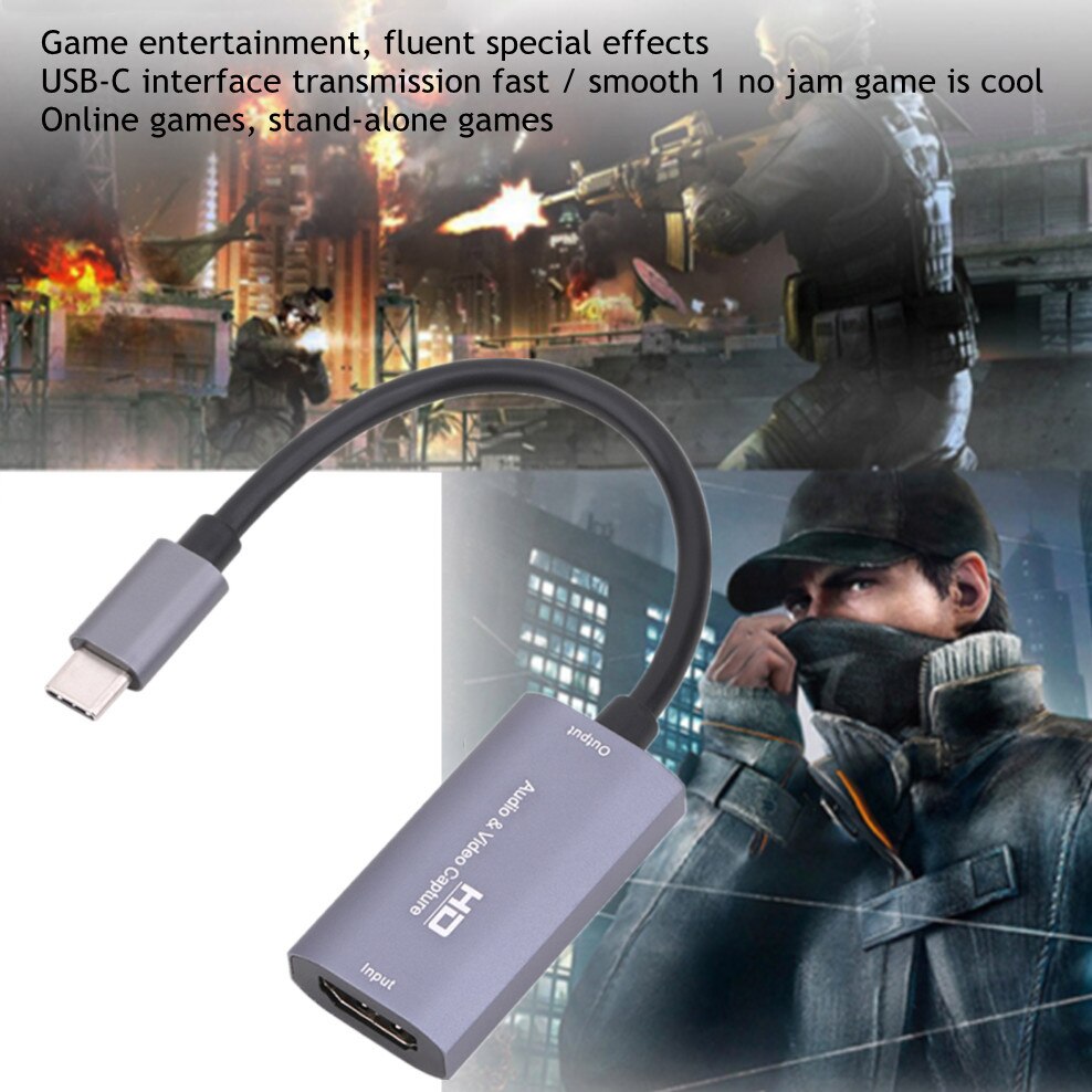 Inioiczmt Hd 1080P Z29A Hdmi-ingang USB-C Uitgang Audio Video Capture Card Fot Telefoon/Computer Game Live plug En Play Vangt
