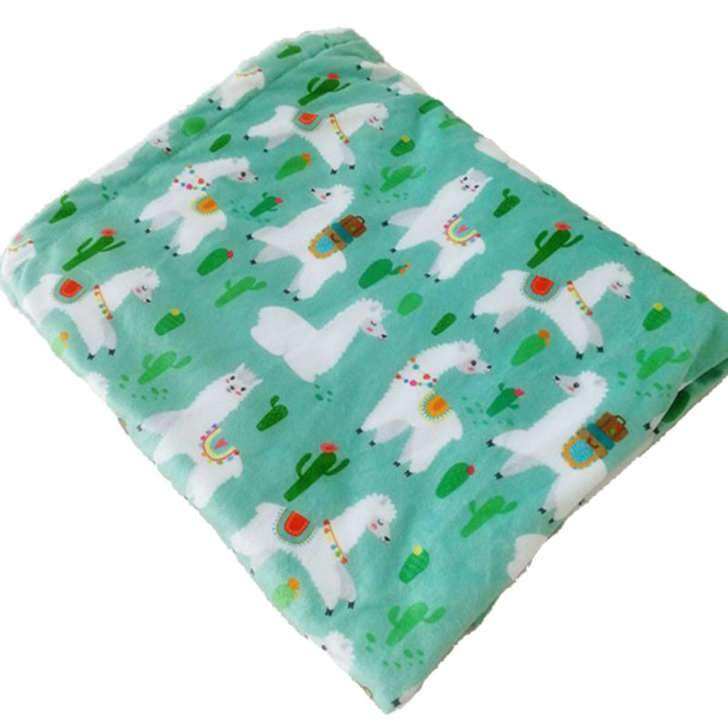 2 camadas 3D Alpaca Caricatura Velo Coral Macio Cobertor Do Bebê Inverno Criança Térmicas Criança Crianças de Volta Tampa de Assento Do Bebê Quilt