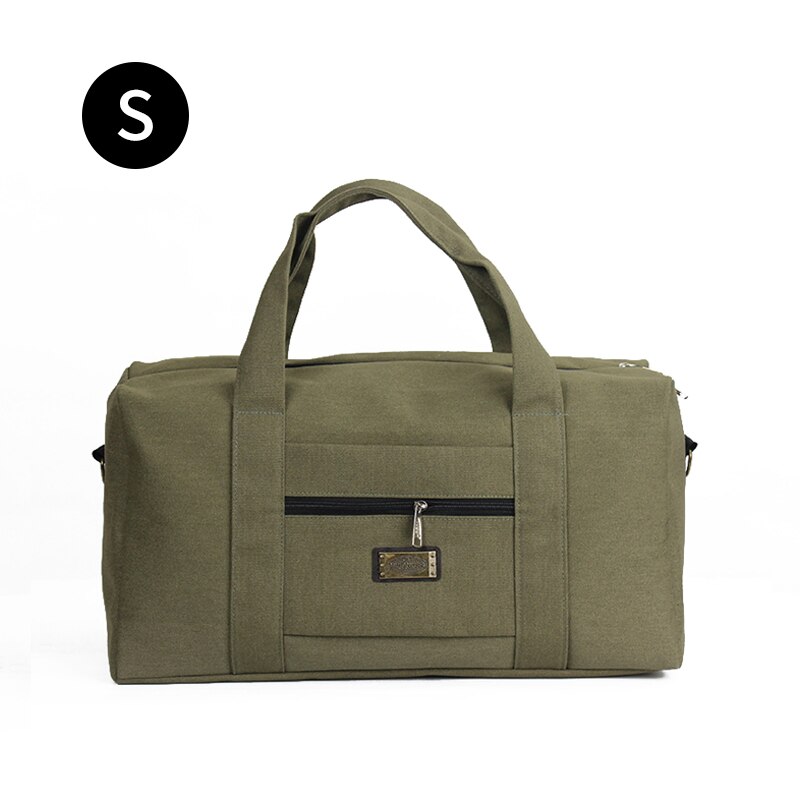 Unisex Zachte Canvas Handtas Reistas Grote Capaciteit Plunjezak Pak Voor Trolley Case Opslag Doek Tool Bagage Tote Bag XA583F: Army green S