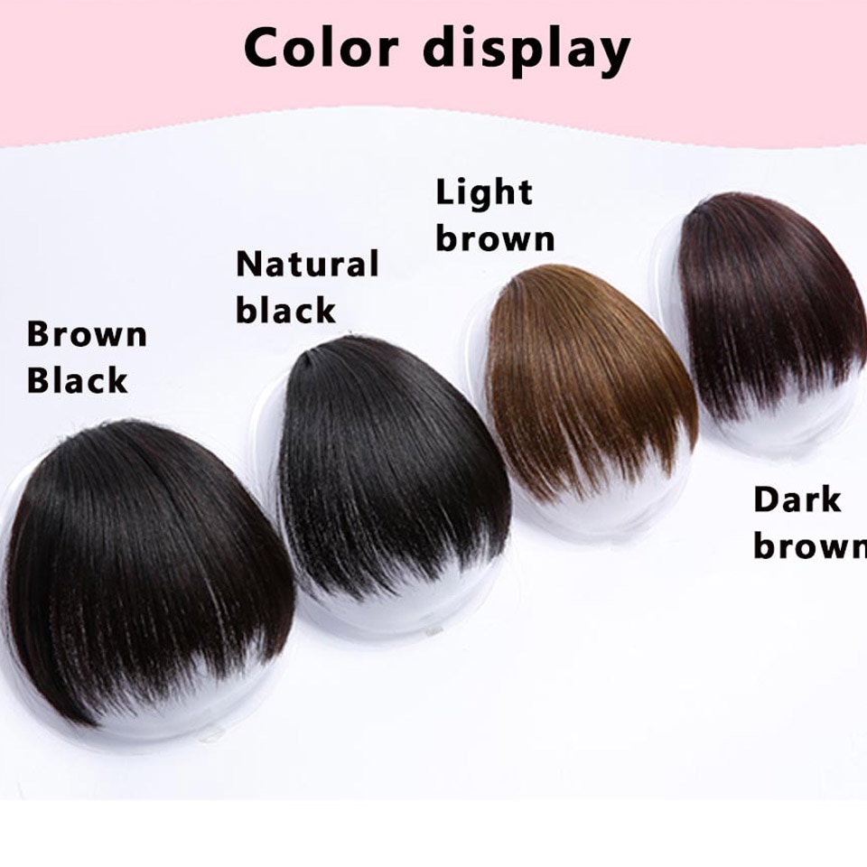 DIFEI kobiece mikro proste syntetyczne grzywki o wysokiej temperaturze grzywka naturalna bezszwowa grzywka