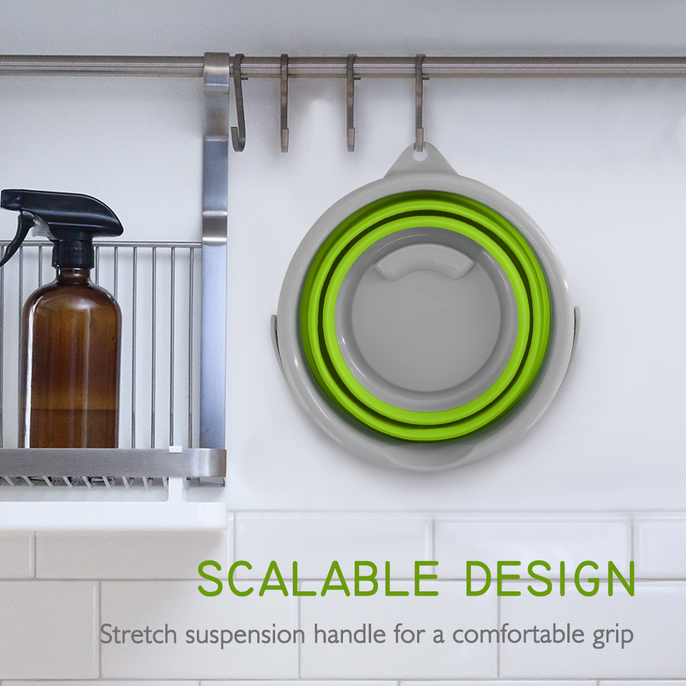 XYj Collapsible Silicone Folding Bucket Large Capicity Save Space Washabe Fishing Camping Car Bucket kitchen Bathroom Barrel