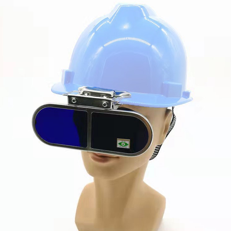Klip Lifts Cobalt Blue Lens Welding Glasses for Hard Hats Safety Helmet Accessories Protective Eyewear Anti-glare Visors Clip