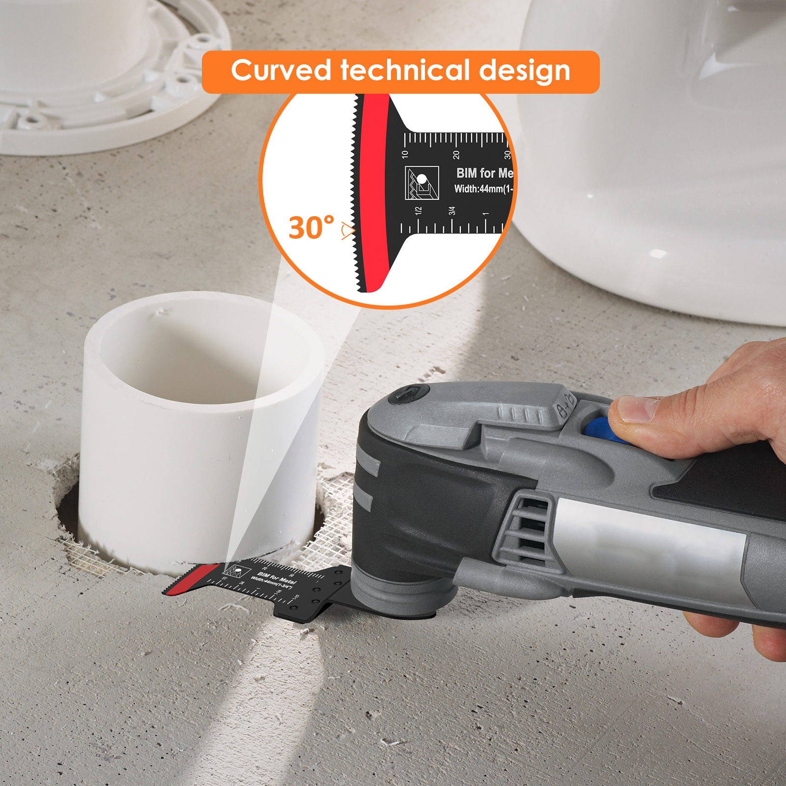 10 Stuks Bi-Metalen Oscillerende Zaagbladen Multifunctionele Oscillerende Multitool Messen Arc Edge Multitool Snijbladen Kit