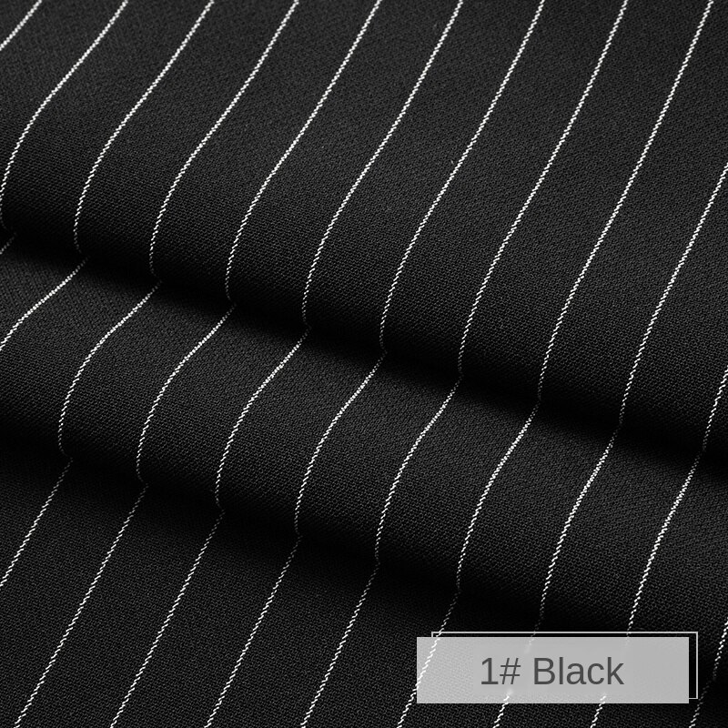 Bredde 59 " henge ned rynkebestandig nålestripet stoff polyester spandex materiale buksevest nyeste dressstoff: Nr. .1