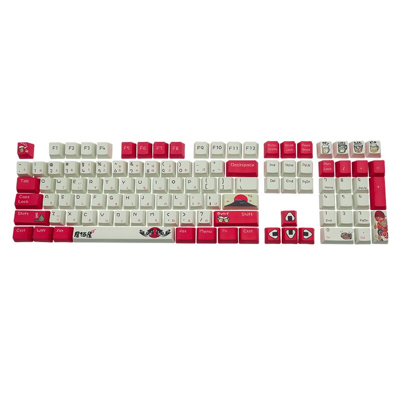 108-key Mechanical Keyboard Keycap Sublimation PBT Izakaya Keycap OEM Standard Cross Shaft Does Not Decolorize for Cherry Mx: Default Title