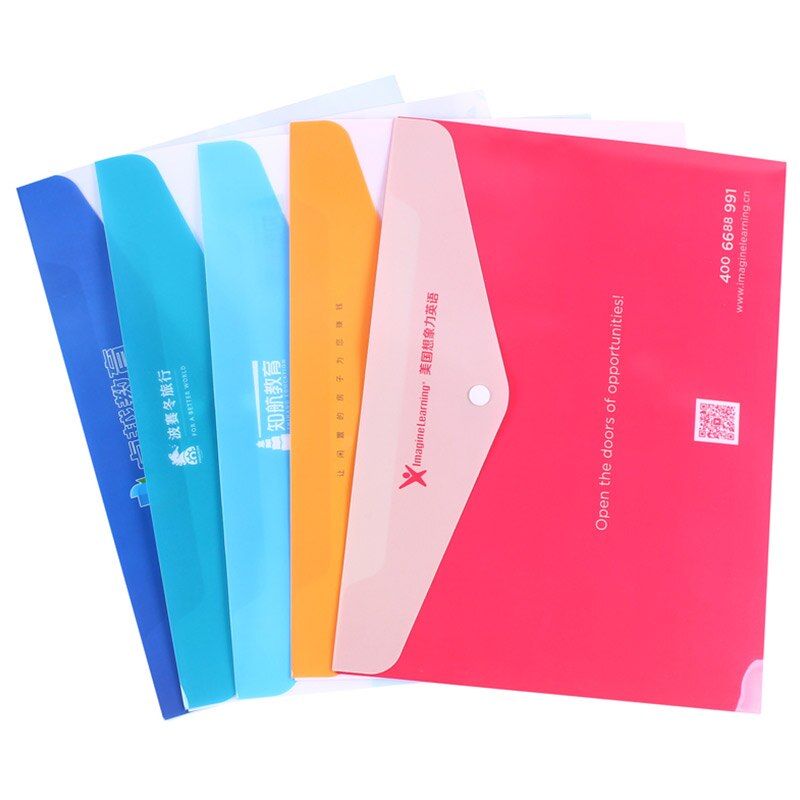 40pcs Transparent Plastic A4 Folders File Bag Document Hold Bags Folders Filing Paper Storage Office School Supplies