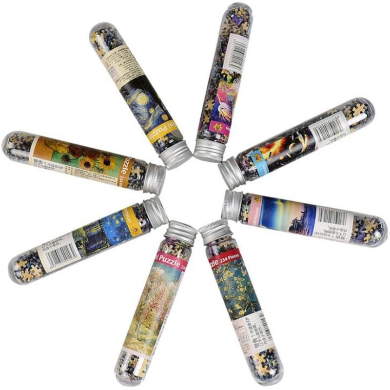 234Pcs Mini Tasche Puzzles Selbst Montieren Reagenzglas Puzzle Pädagogisches Spielzeug für Kinder Erwachsene Wohnkultur astronaut Starry sky