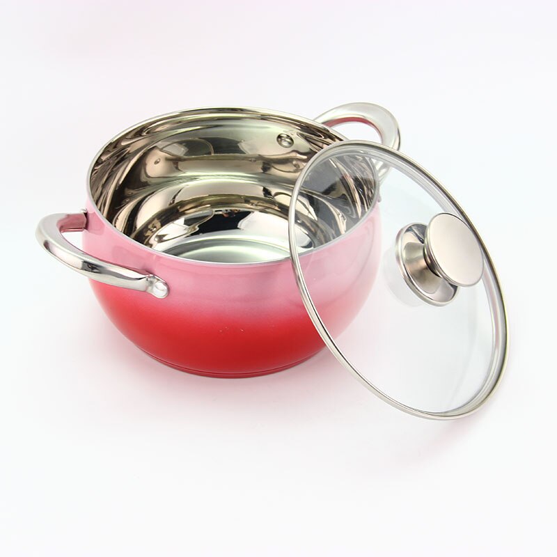 Casserole inox rouge émeraude dégradé couleur haute température Pot de peinture 2.9L