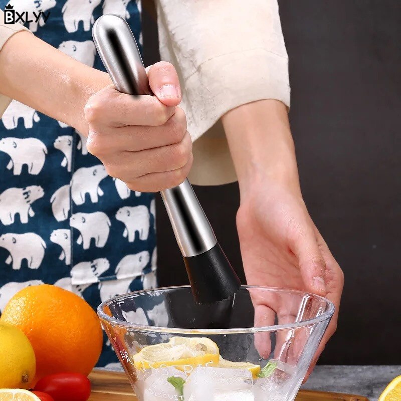 BXLYY de acero inoxidable cóctel barman Mojito Mint Blender DIY bebida Ice Crush Bar herramienta de cocina accesorios de cocina .8z