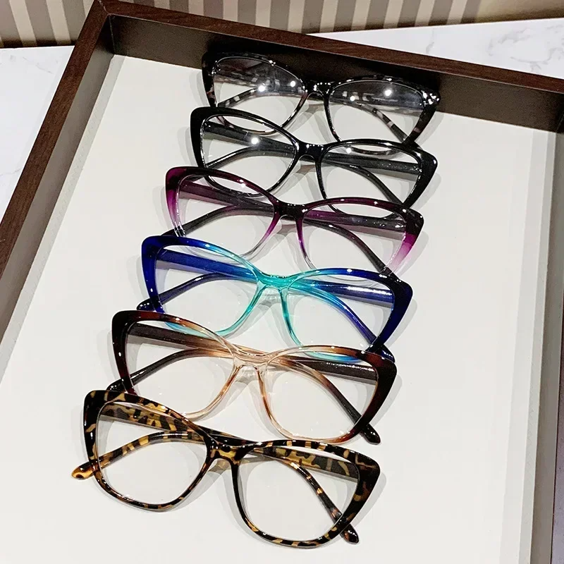 Katze Auge Presbyopie-Brille für Damen und Herren, ultraleichte Fernsichtbrille, modische verschreibungspflichtige Lesebrille, Dioptrien 1,0 bis +4