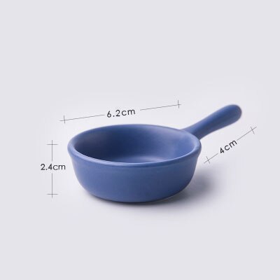 ANTOWALL Solid Ceramic soy sauce dish ketchup mustard jam single handle small dish home restaurant fun colorful snack saucer: purple S