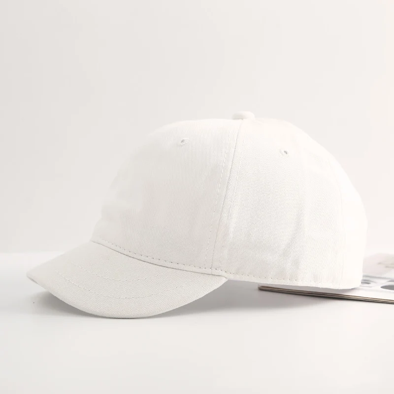 Gorra de béisbol japonesa de ala corta, gorra suave Vintage para hombres y mujeres, gorras de camionero ajustables para exteriores, ropa de calle, sombreros de Hip-hop: Blanco