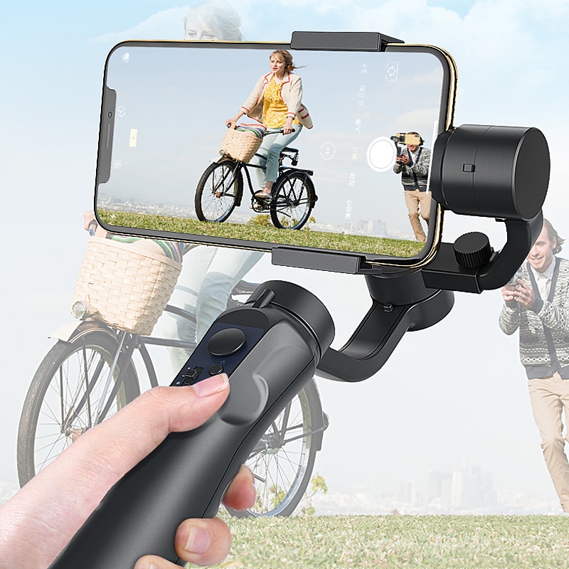 H4 3 Assi USB di Ricarica Registrazione Televisiva di Sostegno Universale Direzione Regolabile Handheld Gimbal Smartphone Stabilizzatore Vlog Dal Vivo