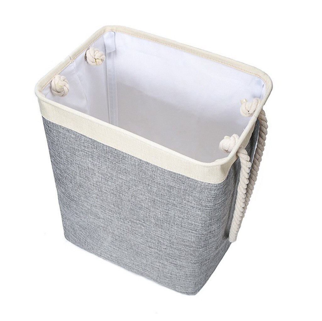 Foldable fabric laundry basket with Handles Cotton linen linen clothes storage bucket basket square laundry basket
