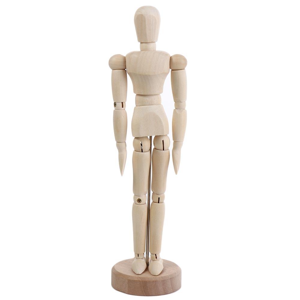 4,5 5,5 8 inch schetsbenodigdheden woondecoratie kunstenaar kunstmodellen schets tekenen actie speelgoedfiguren houten speelgoed mannequin figuurmodel: Licht Geel