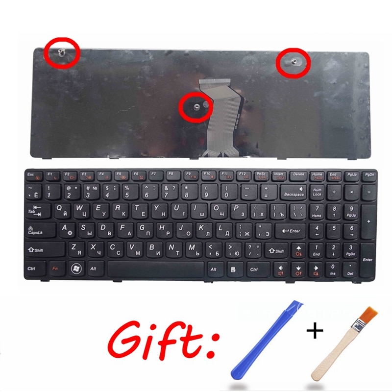 Clavier d'ordinateur portable russe pour LENOVO G580 Z580A G585 Z585 G590 Z580 MP-10A33SU-686CW RU ordinateur portable remplacer par cadre noir