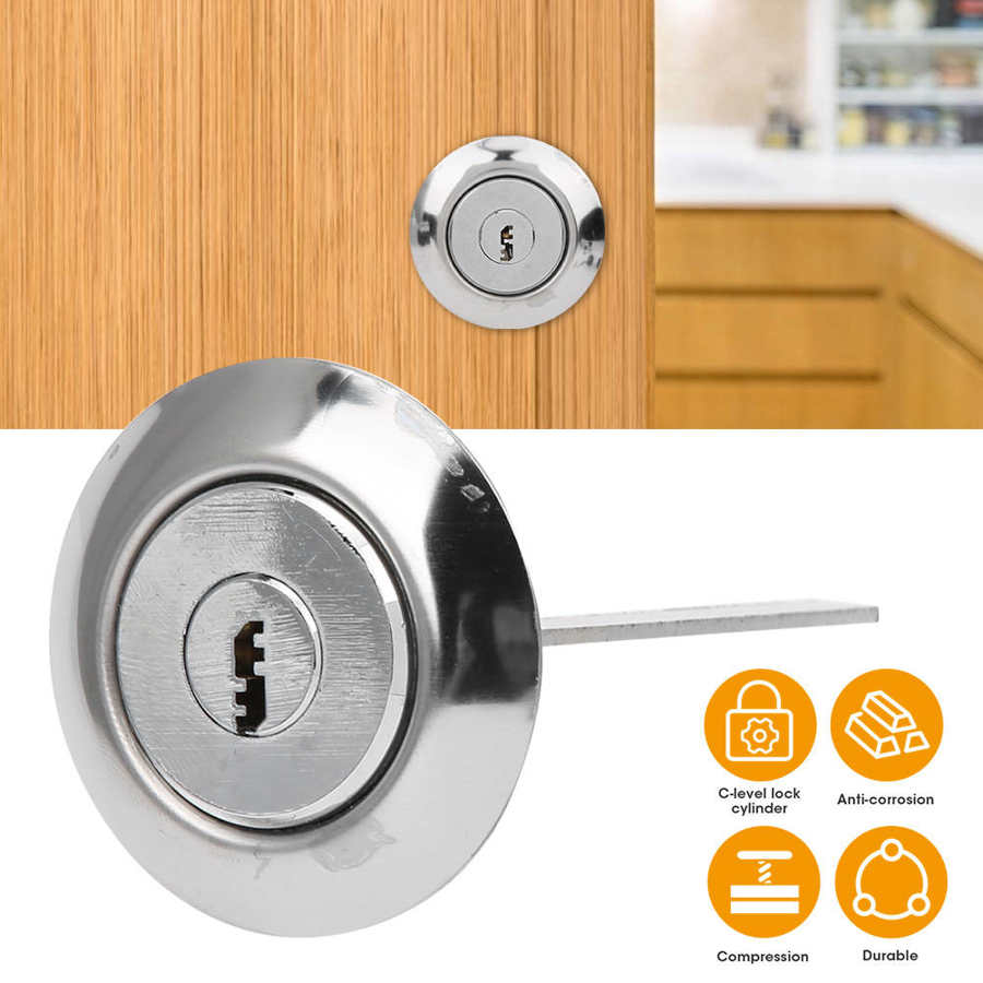 Stainless Steel C-Level Mechanical Lock Cylinder Anti-Drill Anti Prying Security Accessory for Iron/Wooden Door Lock Cylinder