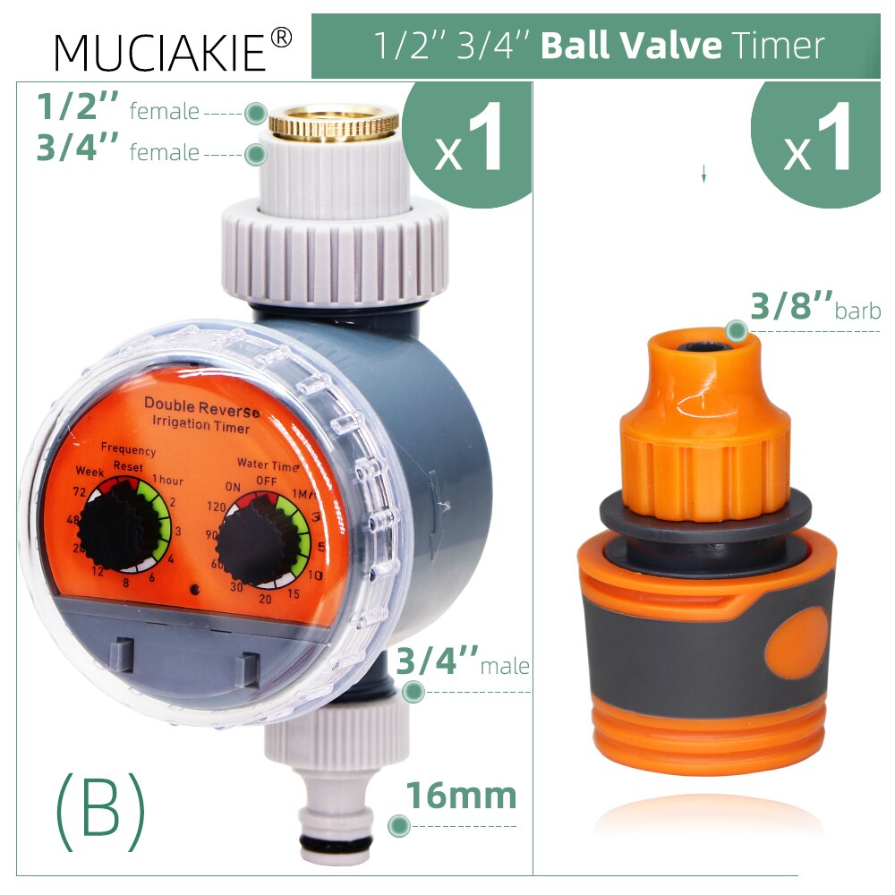 Garden Watering Timers Intelligence Ball Valve Drip Controller Timing Irrigation Device for Lawn Courtyard Greenhouse Tap Hose: B