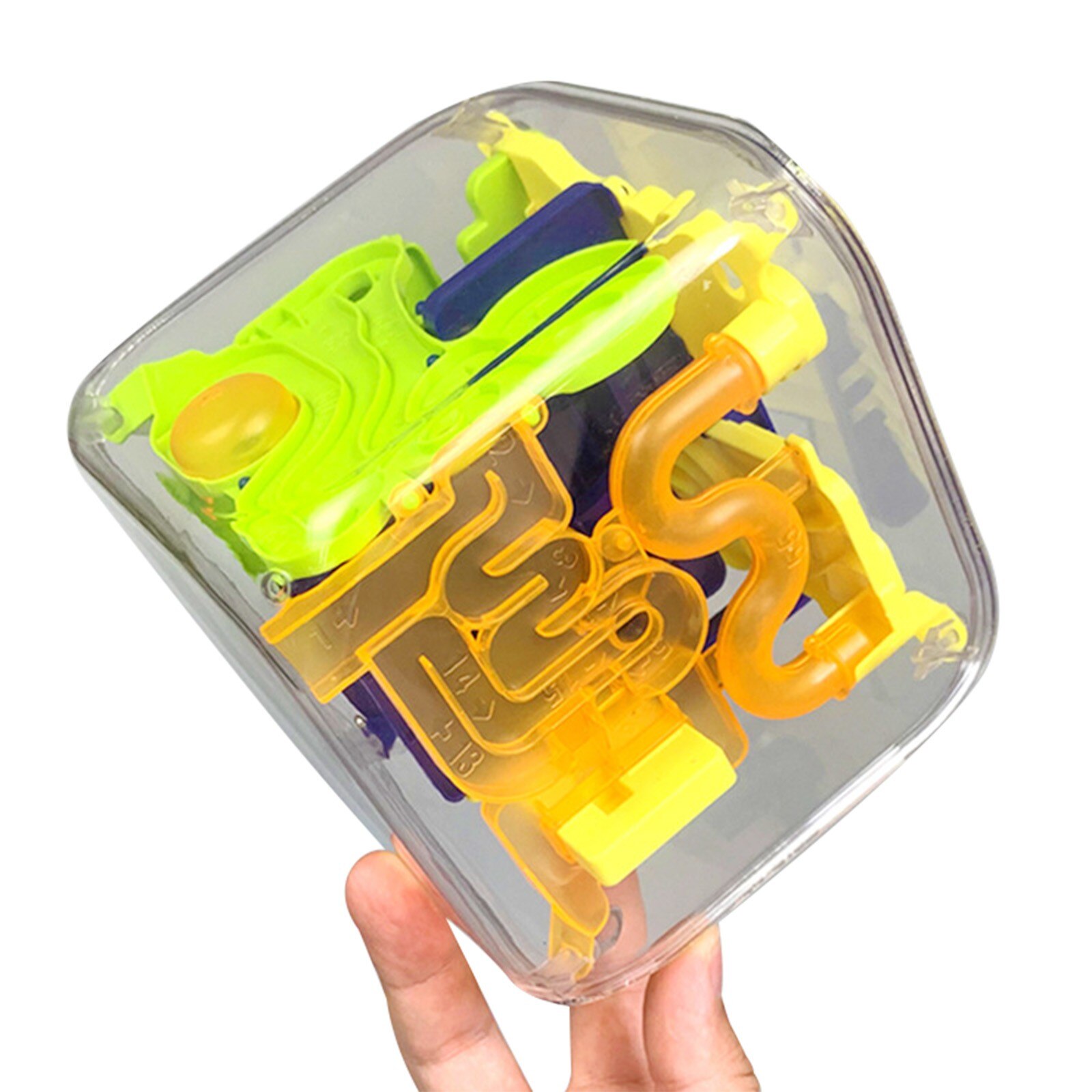 3d Doolhof Magische Kubus Transparant Zeszijdige Puzzel Speed Cube Rollende Bal Game Cubos Doolhof Speelgoed Voor Kinderen educatief L5