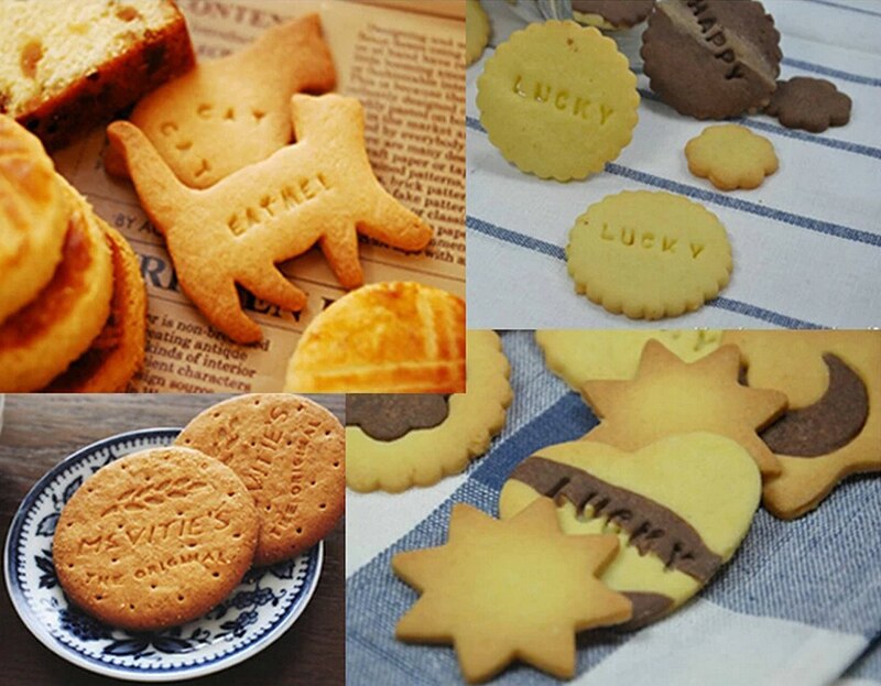 1Pc Plastic Arabische Cijfers Brief Biscuit Cookie Cutter Drukt Stempel Embosser Cakevorm Cookie Cutter Bakken Accessoires