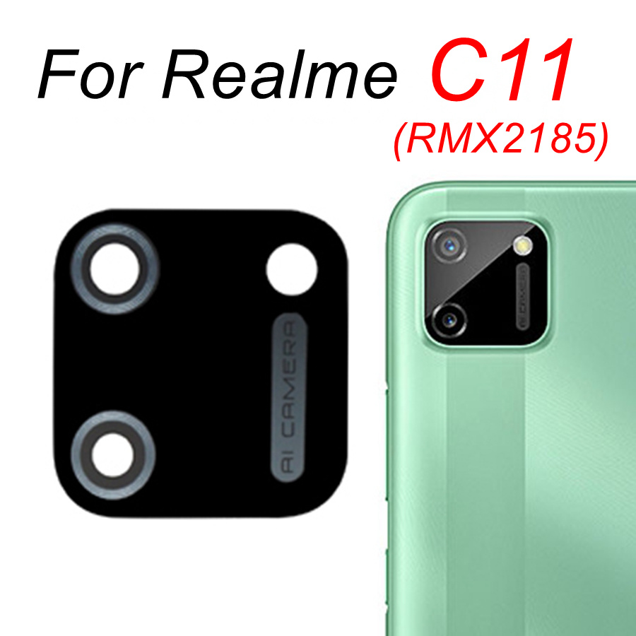 2 pz/lotto Posteriore Posteriore della Macchina Fotografica Obiettivo di Vetro Per Realme C3 C11 2021 C12 C15 C17 C20 C20A C21 C21Y C25 C25S C25Y C35 di Ricambio + Adesivo: C11
