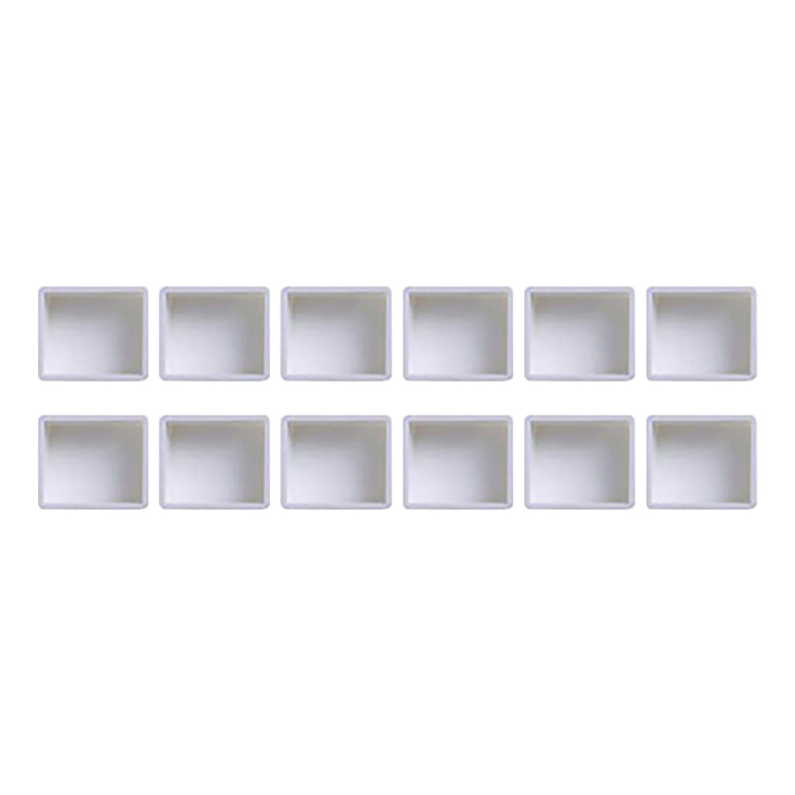 Beginner Student Durable Empty Half Case Drawing Accessories Art Supplies White Grid Palette Watercolor Paint Pan Mini Artists
