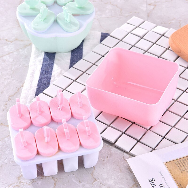 8 Cell Kitchen Ice Cube Molds Reusable Popsicle Maker DIY Ice Cream Tools Kitchen 6/8 Cell Lolly Mould Tray Bar Tools