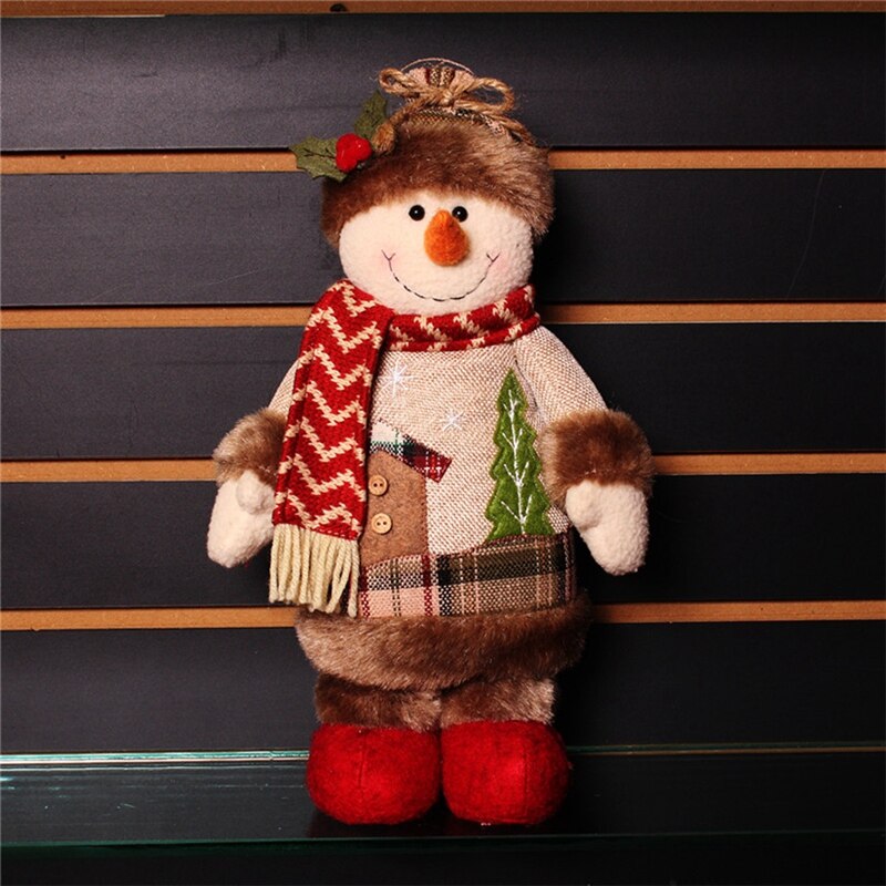 Kerst Oude Man Staande Pop Thuis Venster Party Decoratie Standbeeld Kerst Jaar Cadeau: snow man