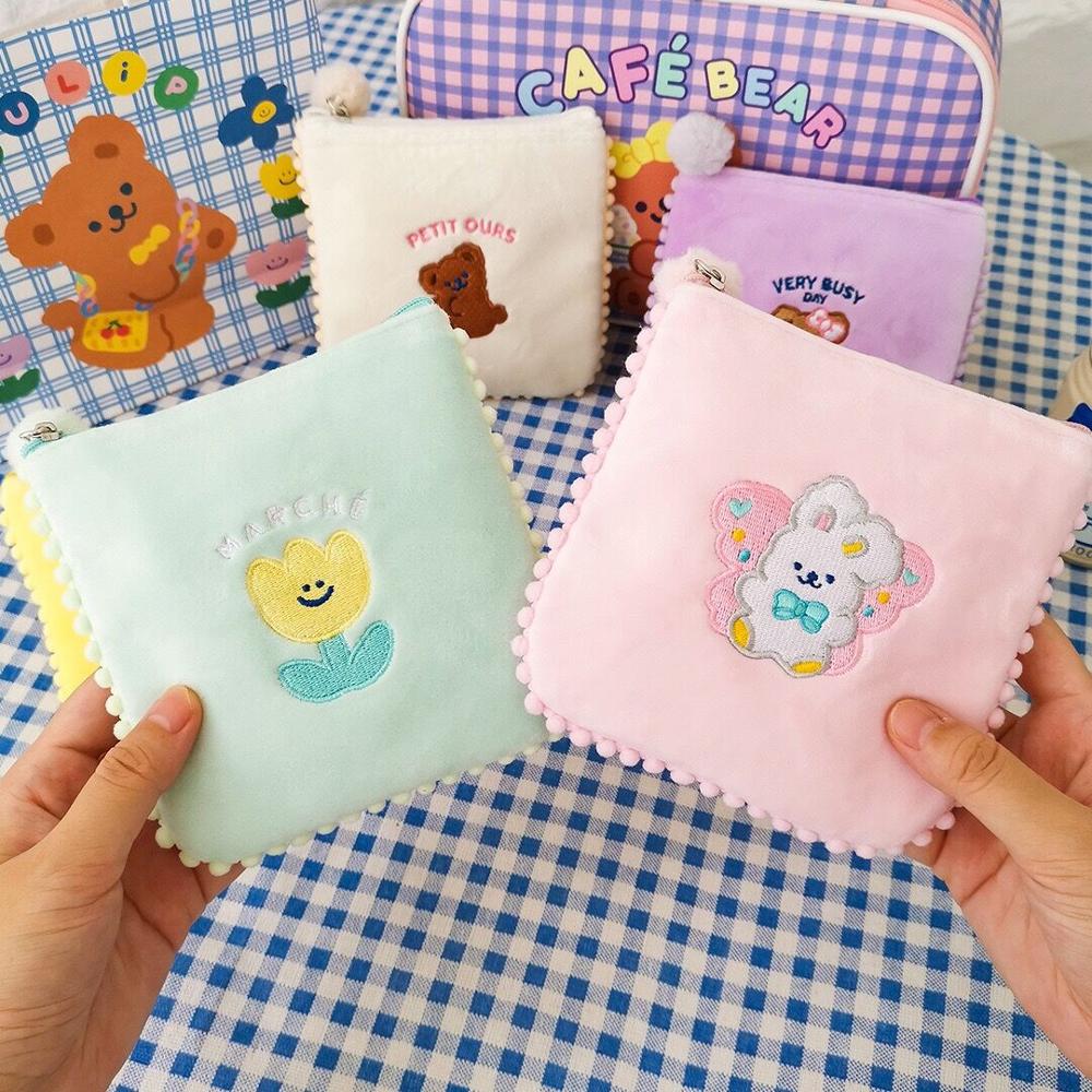 Bentoy Women Sanitary Napkin Bag Girls Korea Coin Purse Card Case Milkjoy Female Clear Tampon Japan Storage Holder