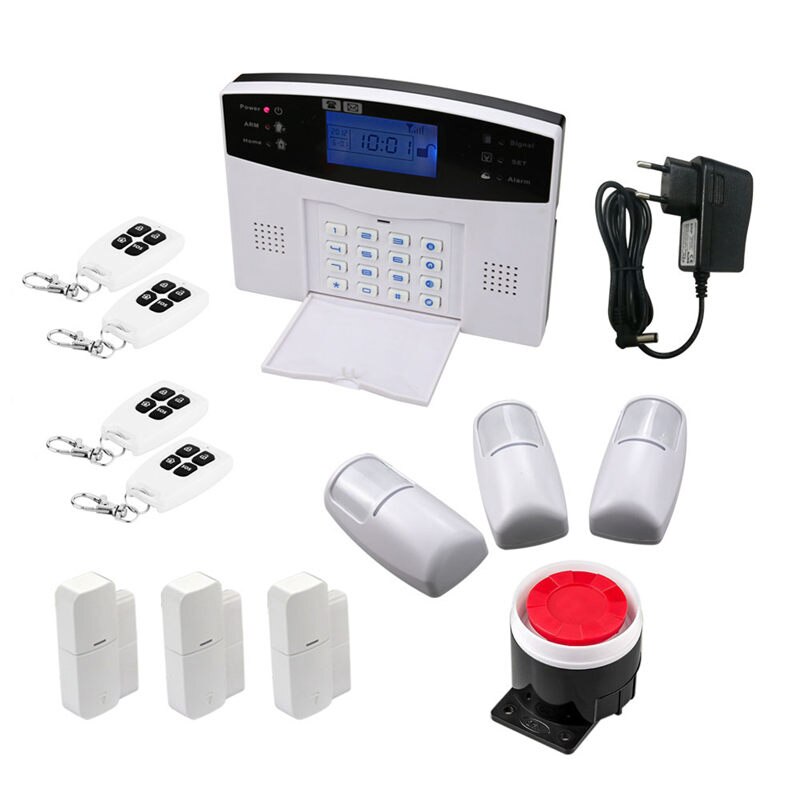 Gsm alarme sem fio em casa sistema de alarmes de segurança app alarme sms com display lcd discagem automática detecção de movimento intruder assaltante alarme casa: Package C / Italiano