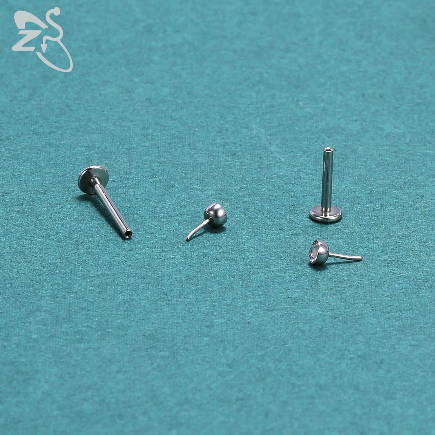 Zs 3 Stks/partij Cz Crystal Lip Piercing Set 6/8/10/12Mm Rvs Monroe Labret ringen Oor Tragus Helix Piercings Sieraden 16G