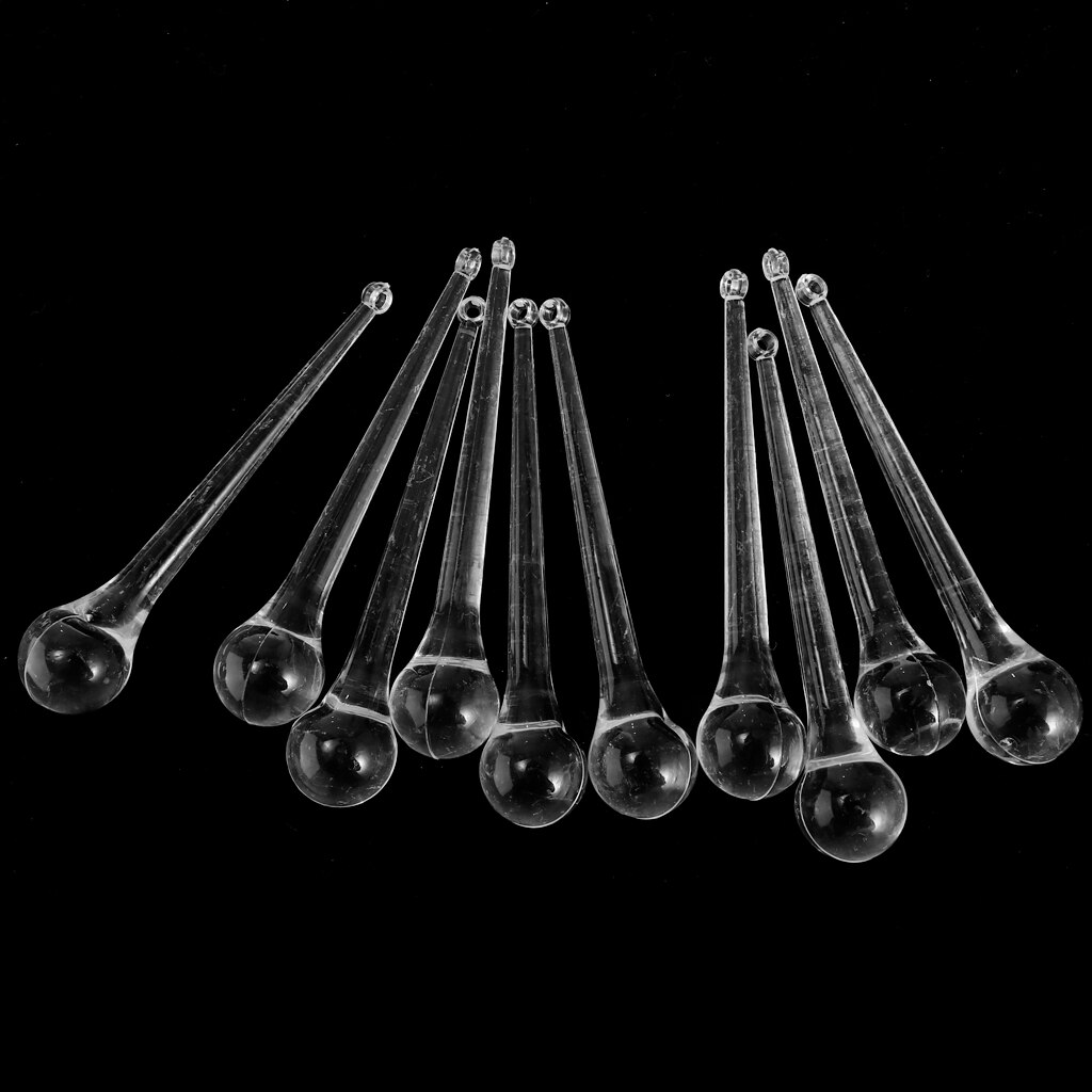 10pcs Crystal Raindrop Pendant Chandelier Parts Hanging Icicles Decorations