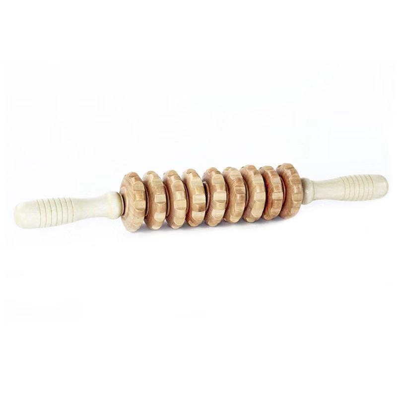 Holz Yoga Massage Rolle Bar taille halswirbelsäule zurück schulter beine holz Meridian Fitness Massagegerät handheld hause: 6