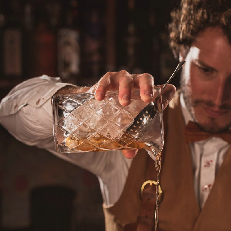 Julep-colador de cóctel de acero inoxidable 304, herramienta de Barbartender para bebidas mezcladas, colador de hielo para Bar