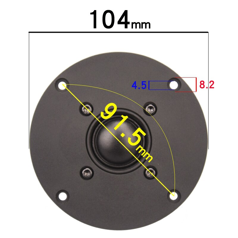 HIFIDIY LIVE 4~4.5 Inch Tweeter Speaker Unit Black Silk membrane 4/8OHM 30W ATreble Loudspeaker B1-95/100/103/104/108/110/116mm: 8 OHM / B1-104