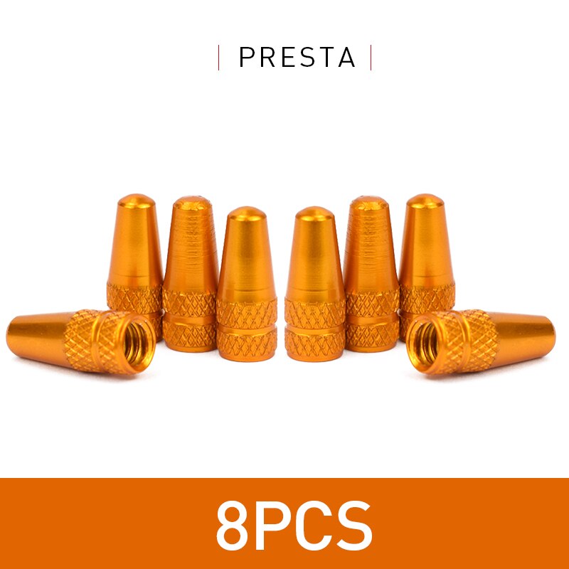 Bouchon de Valve FV pour pneu de vélo en alliage d'aluminium, protecteur couvert de vélo de route et vtt, anti-poussière, Valve Presta, 4/8 pièces: Kaki