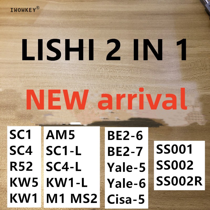 Lishi 2 en 1 herramientas SC1 KW1 SC4 KW5 R52 SC1-L KW1-L SC4-L M1 MS2 AM5 BE2-6 BE2-7 SS001 SS002